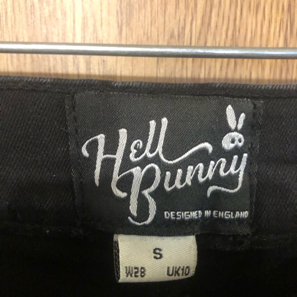 Hell Bunny Black High Waist Stretch Jeans - Picture 5 of 6